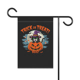 Cat & Pumpkin BOO Halloween Garden Flag
