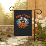 Cat & Pumpkin BOO Halloween Garden Flag