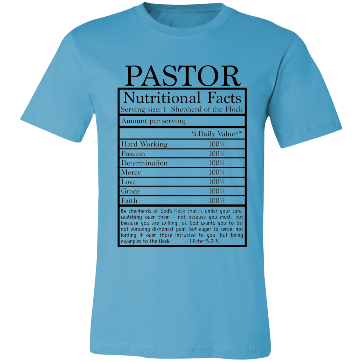 Pastor Nutritional Facts | T-shirt