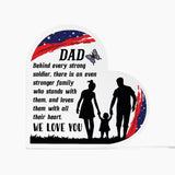 Dad Behind Every Strong Soldier | Acrylic Plaque