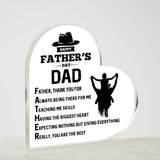 Happy Father's Day Dad | Heart Acrylic Plaque