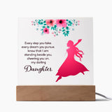 Daughter | Every Step You Take | Square Acrylic Plaque