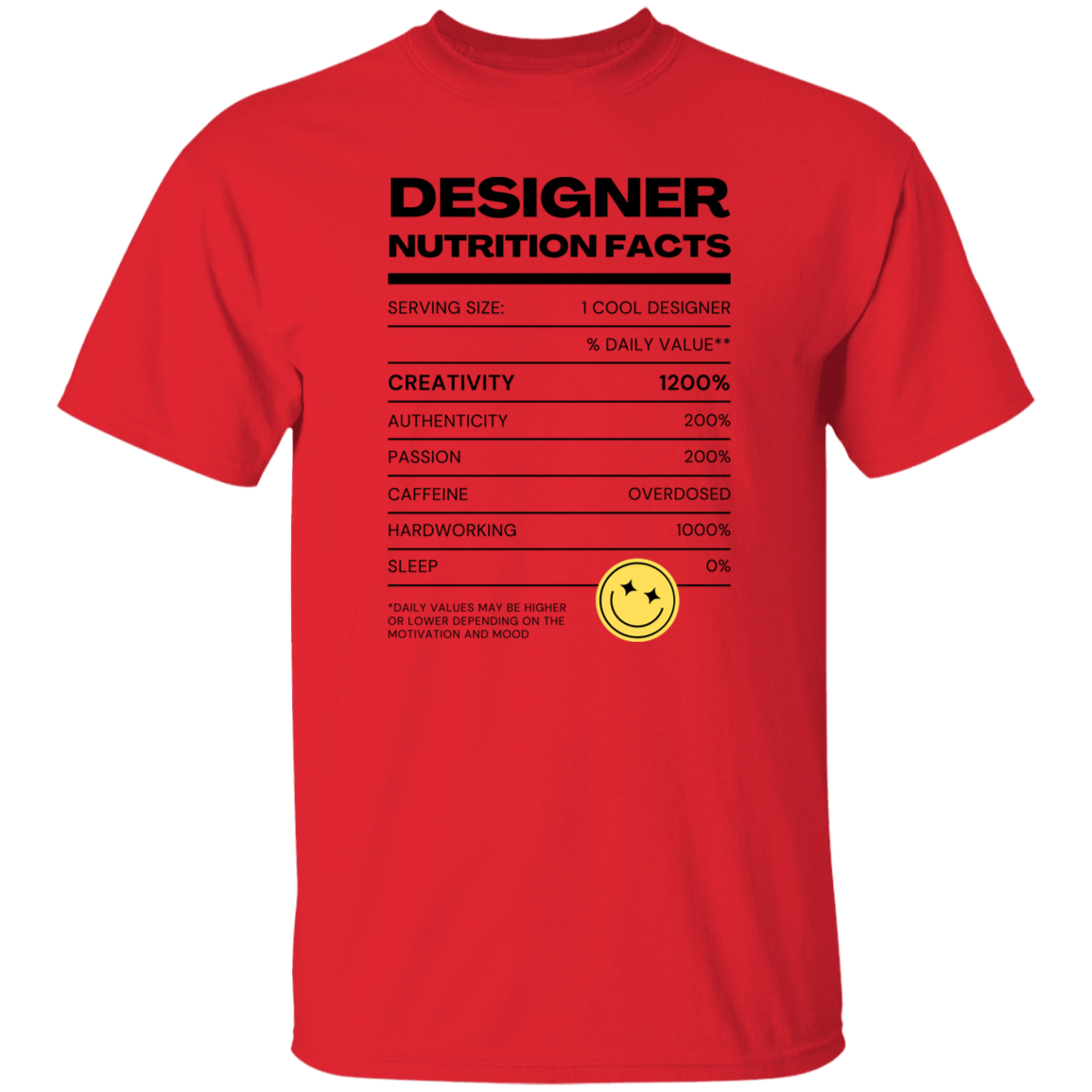 Designer Nutrition Facts | T-shirt