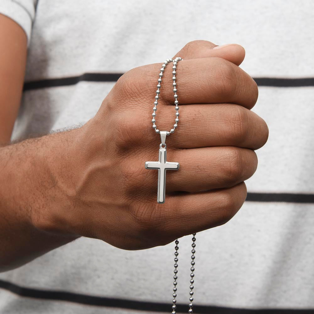 To My Amazing Son - Cross necklace with ball chain