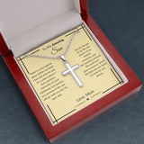 To My Amazing Son- Stainless Cross Necklace with Ball Chain