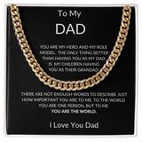 To My Dad - Hero Cuban Link Necklace