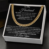To My Husband " My King" Cuban Necklace