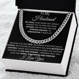 To My Husband " My King" Cuban Necklace