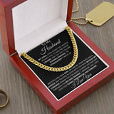 To My Husband " My King" Cuban Necklace
