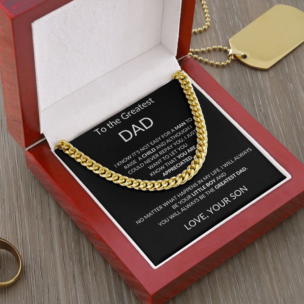To the Greatest Dad - Cuban Necklace from Son