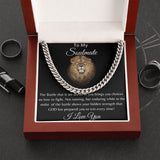 To My Soulmate Lion Hearted Cuban Link Necklace