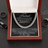 To My Husband " My King" Cuban Necklace