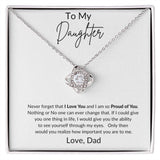 To My Daughter | "From My Eyes" Love Knot Necklace from Dad