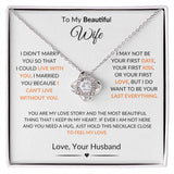 To My Beautiful Wife | Love Knot Necklace