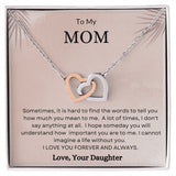 To My Mom | Interlocking Heart Necklace | From Daughter