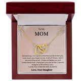 To My Mom | Interlocking Heart Necklace | From Daughter