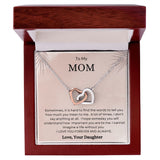 To My Mom | Interlocking Heart Necklace | From Daughter