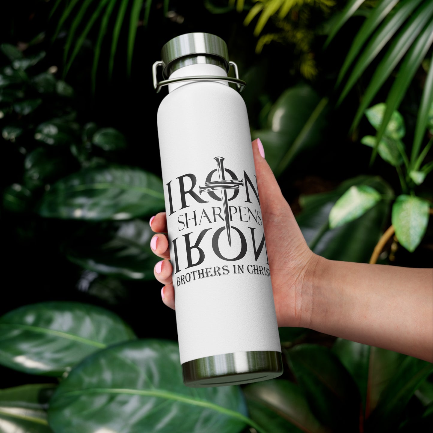 Iron Sharpens Iron Brothers In Christ | Copper Vacuum Insulated Bottle