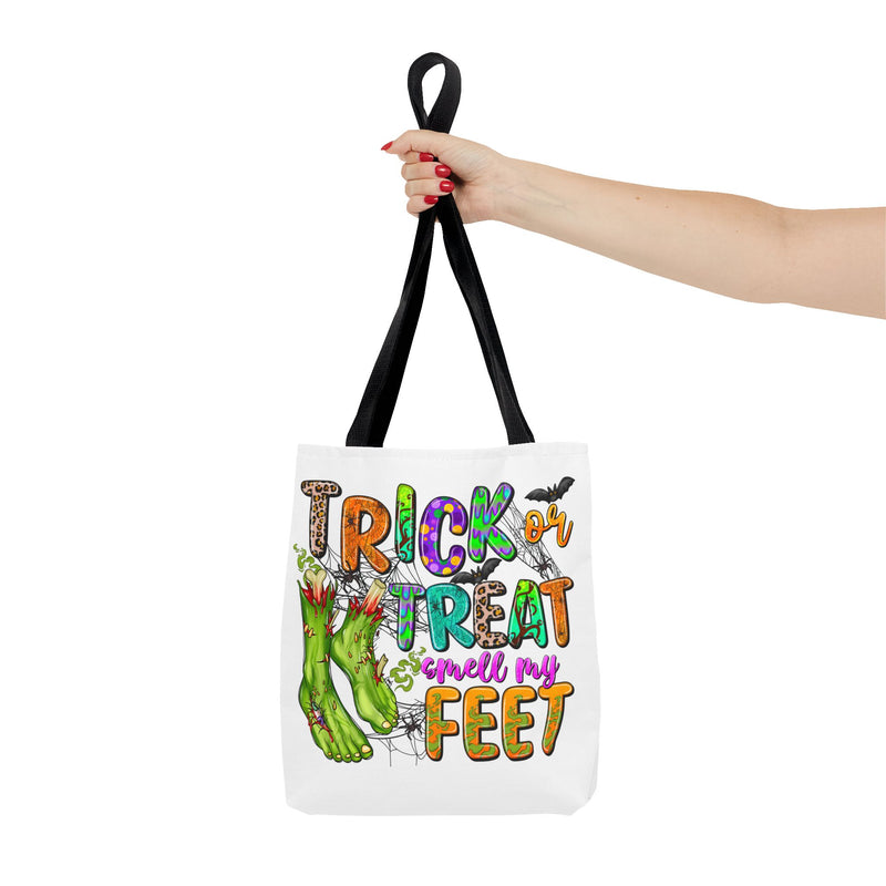 Trick or Treat Smell My Feet Halloween Monster Tote Bag