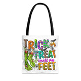 Trick or Treat Smell My Feet Halloween Monster Tote Bag