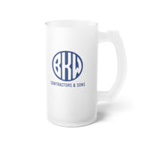 (Add Your Logo)  BKW Frosted Glass Beer Mug Final