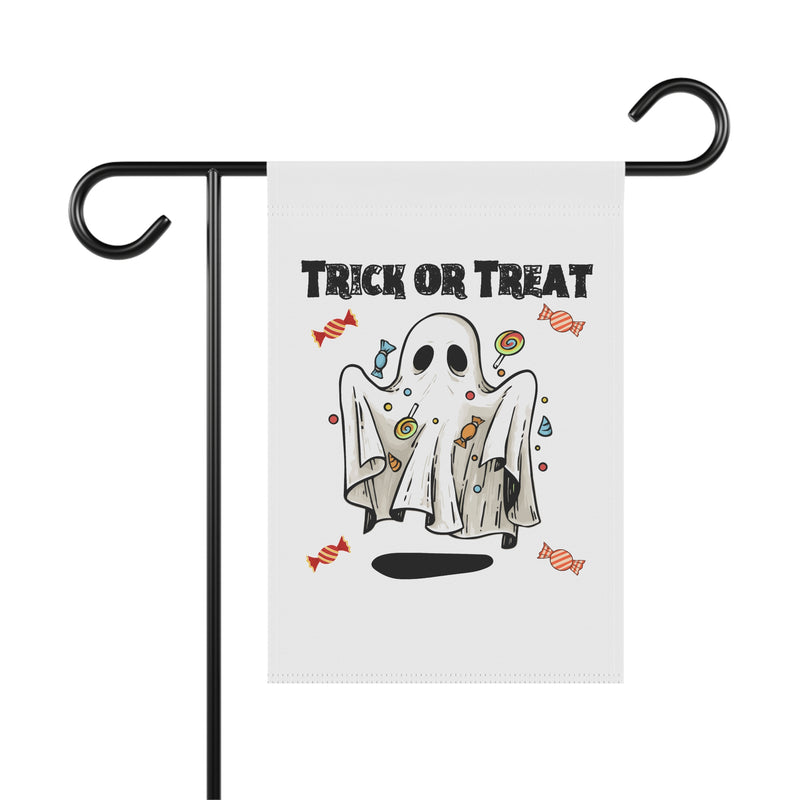 Trick or Treat Ghost Halloween Garden Flag