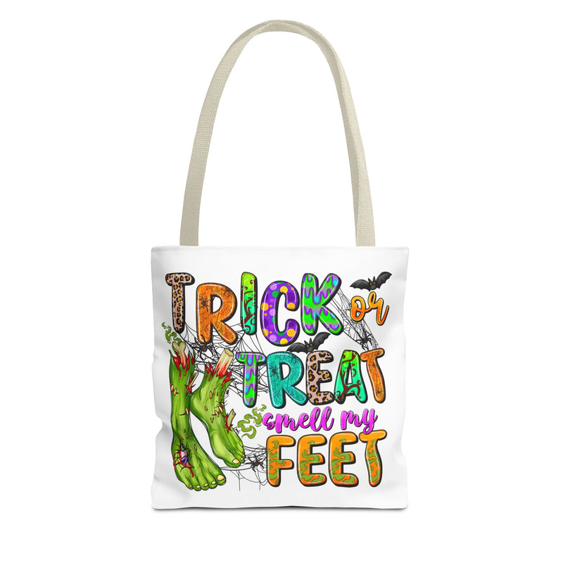 Trick or Treat Smell My Feet Halloween Monster Tote Bag