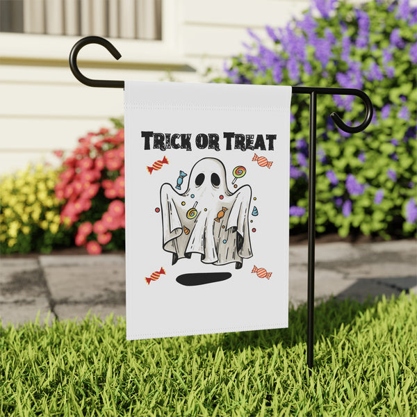 Trick or Treat Ghost Halloween Garden Flag