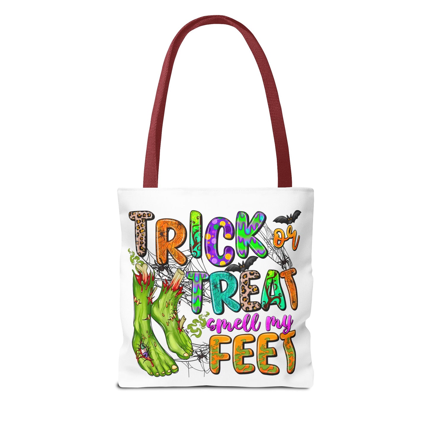 Trick or Treat Smell My Feet Halloween Monster Tote Bag