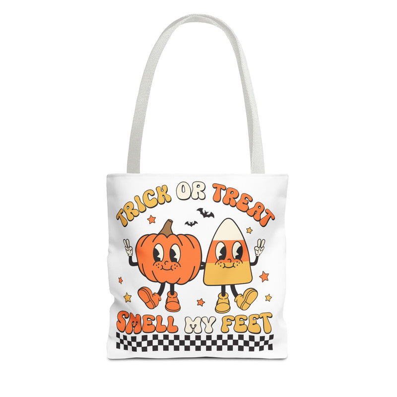 Trick or Treat Smell My Feet Halloween Candy Tote Bag (AOP)