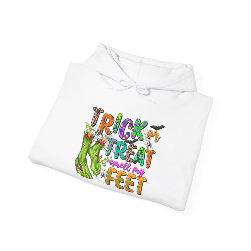 Trick or Treat Smell My Feet Monster Unisex Heavy Blend™ Hooded Sweatshirt