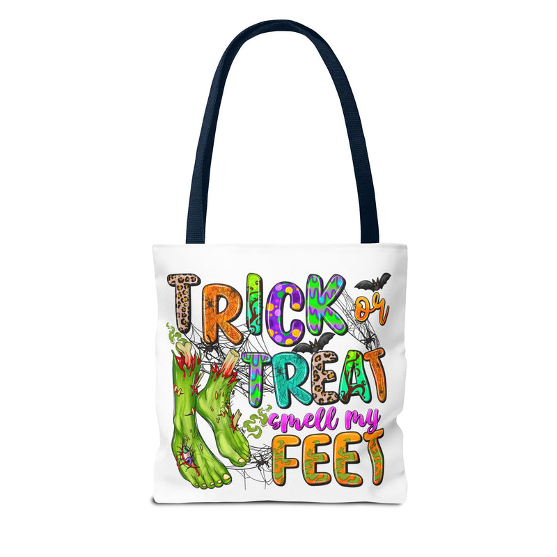 Trick or Treat Smell My Feet Halloween Monster Tote Bag