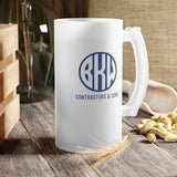(Add Your Logo)  BKW Frosted Glass Beer Mug Final