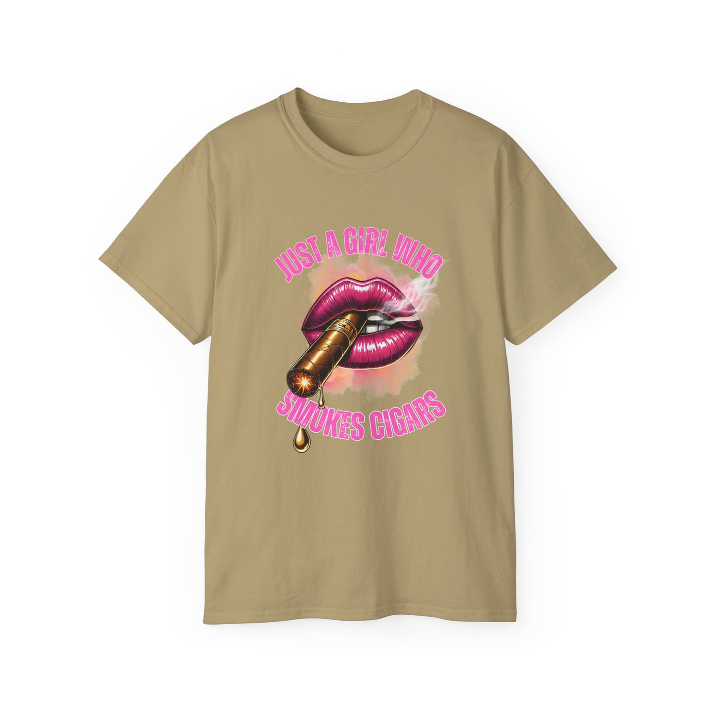 Just A Girl Who Smokes Cigars_Unisex Ultra Cotton Tee