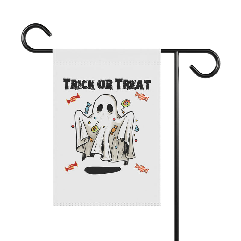 Trick or Treat Ghost Halloween Garden Flag