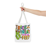 Trick or Treat Smell My Feet Halloween Monster Tote Bag