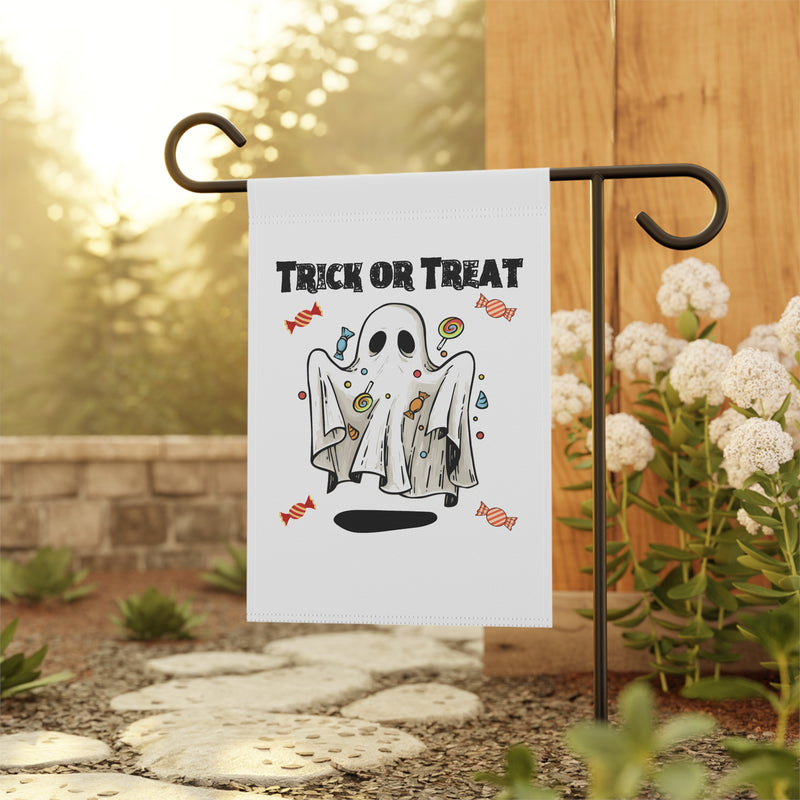 Trick or Treat Ghost Halloween Garden Flag