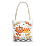 Trick or Treat Smell My Feet Halloween Candy Tote Bag (AOP)