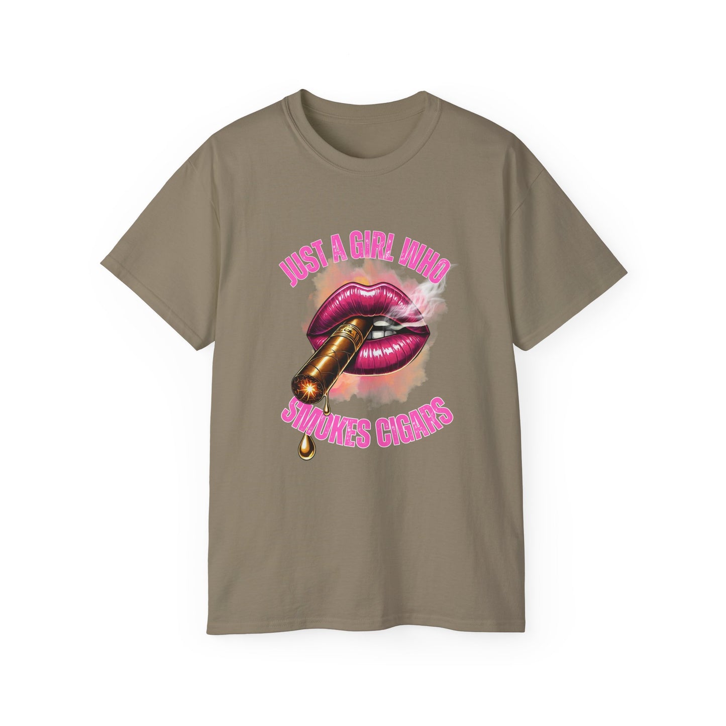 Just A Girl Who Smokes Cigars_Unisex Ultra Cotton Tee