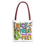 Trick or Treat Smell My Feet Halloween Monster Tote Bag