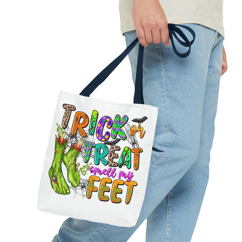 Trick or Treat Smell My Feet Halloween Monster Tote Bag