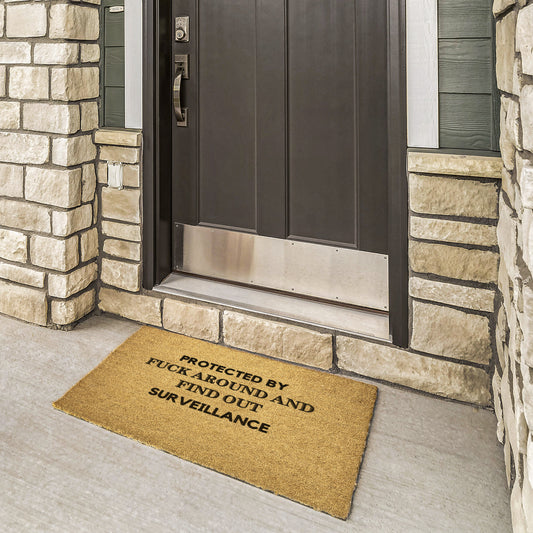 Protected By F*ck Around and Find Out | Front Door Mat | Gift For Any Occasion