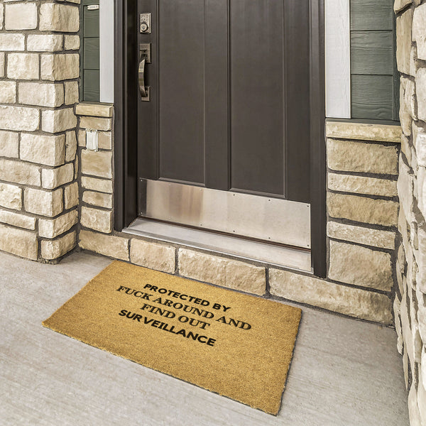Protected By F*ck Around and Find Out | Front Door Mat | Gift For Any Occasion