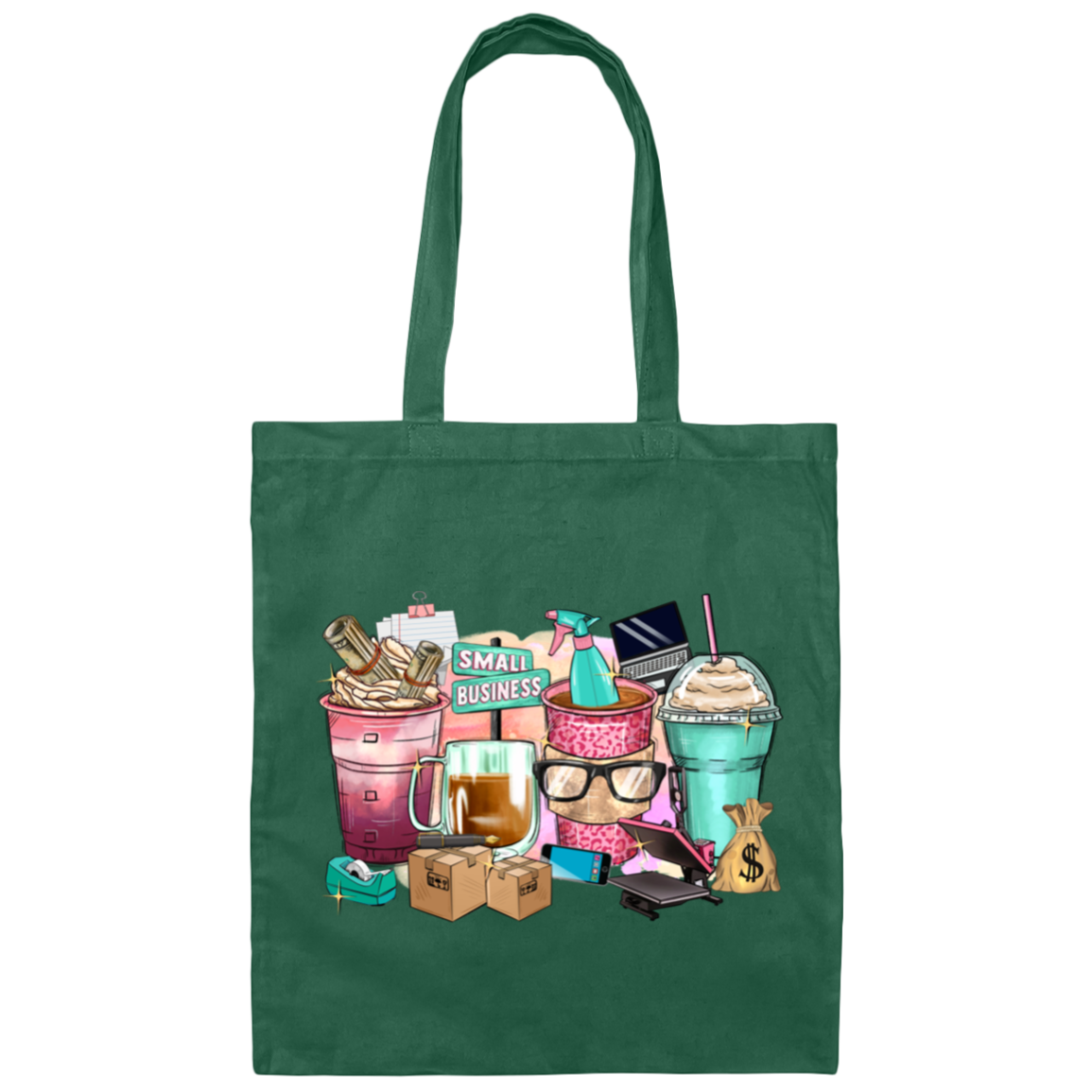 Small_Business_Coffee_Cups | Canvas Tote Bag