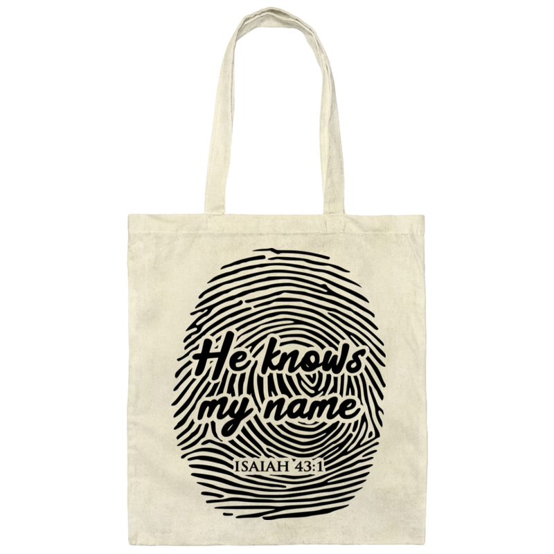 He Knows My Name | Canvas Tote Bag