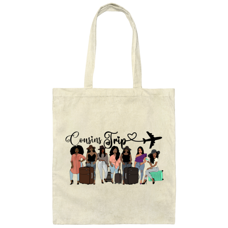 Cousins Trip with Plane | Canvas Tote Bag