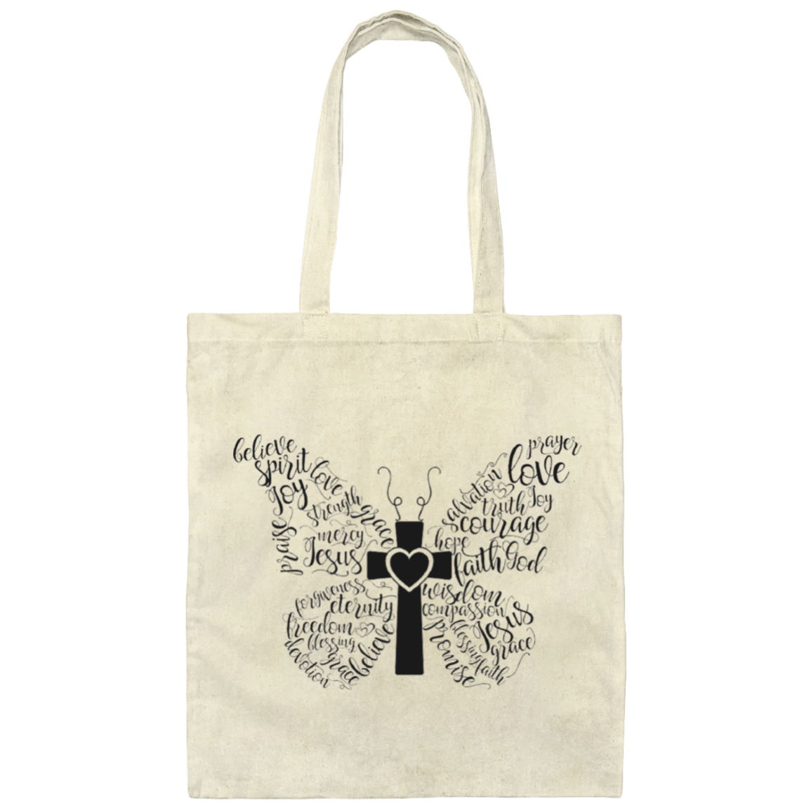 Christian Butterfly | Canvas Tote Bag