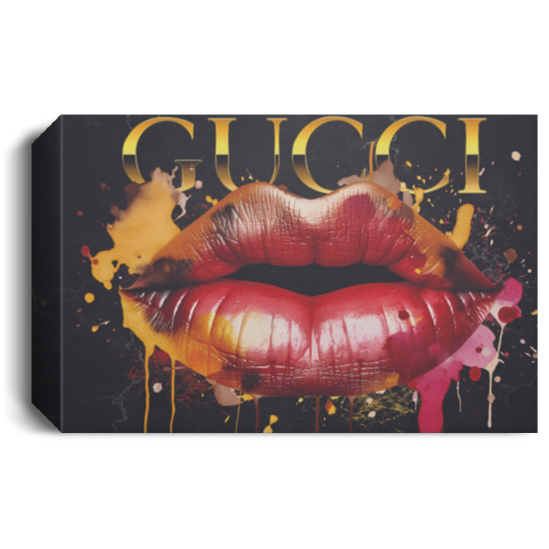 Gucci Lips Fashion Wall Art