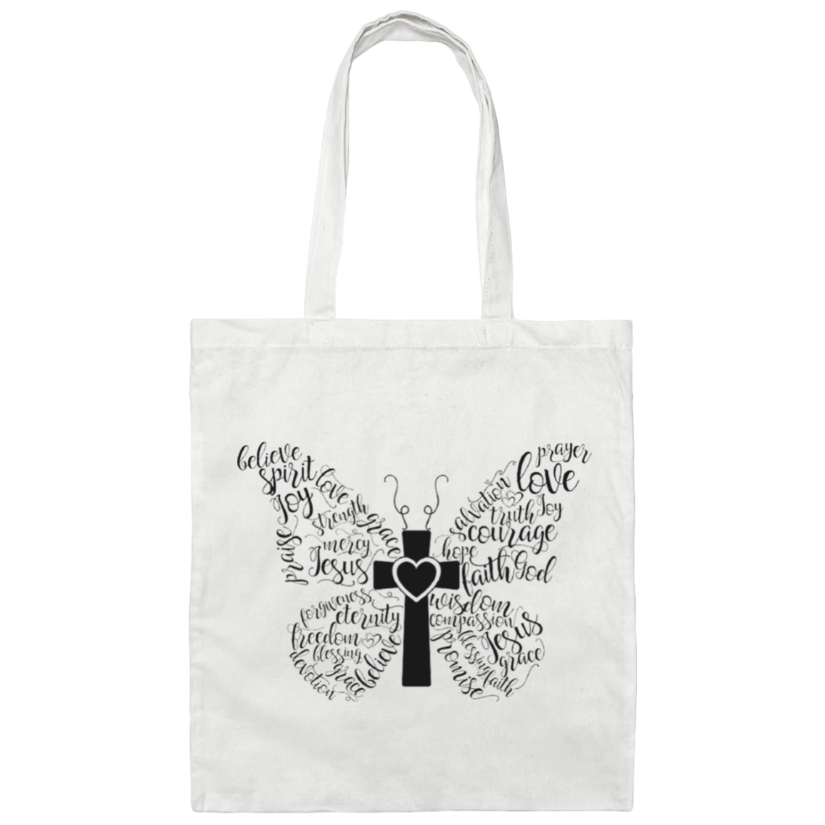 Christian Butterfly | Canvas Tote Bag