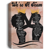 We're A Team Canvas Wall Art